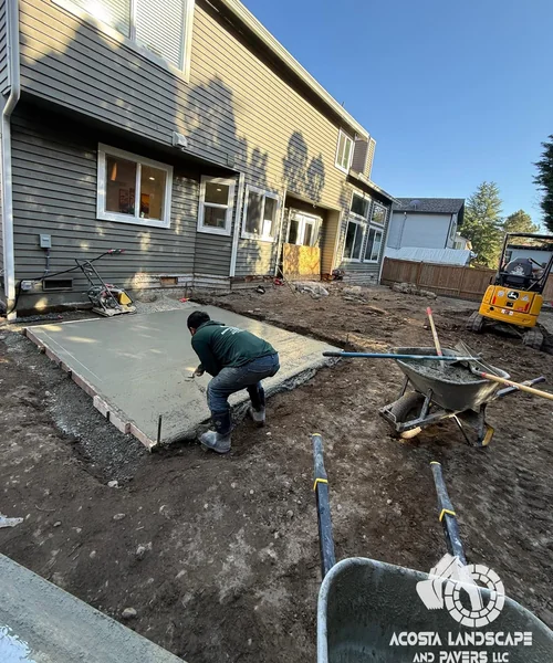 Multi - Tiered Deck, Stamped Patio & Sod Renovation in Bothell 